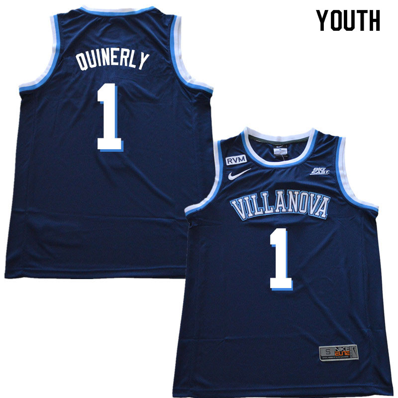 2018 Youth #1 Jahvon Quinerly Villanova Wildcats College Basketball Jerseys Sale-Navy - Click Image to Close